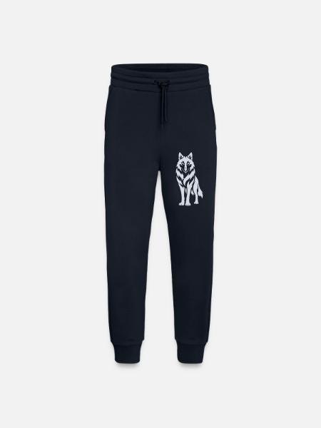 Wolfs Silhouette Kontrastdesign - Jogginghose - made by SPREAD - DARK NAVY