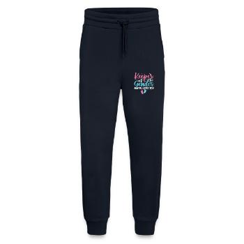 Gender Reveal Party - Keeper of the Gender Auntie - Pantalon de jogging bio décontracté fabriqué en UE - DARK NAVY - Devant