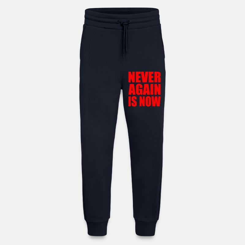 Never again is now - Jogging Pants - made by SPREAD  - DARK NAVY
