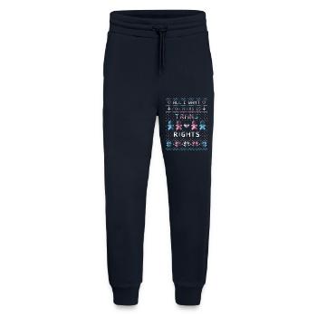 Ugly Xmas Sweater Droits Trans - Pantalon de jogging bio décontracté fabriqué en UE - DARK NAVY - Devant