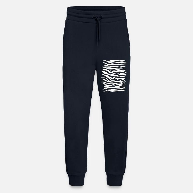 Zebra pattern white - Jogging Pants - made by SPREAD  - DARK NAVY