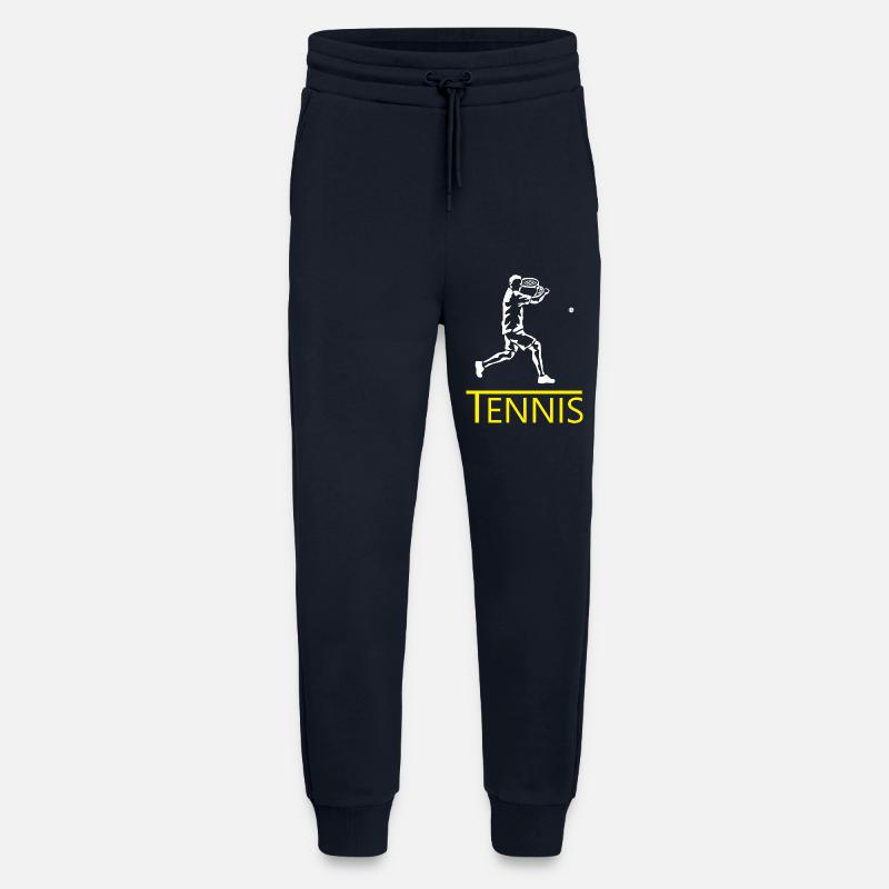 Tennis silhouette: player with racket - Jogging Pants - made by SPREAD  - DARK NAVY