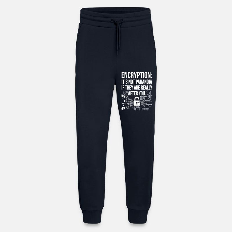 Encryption Paranoia Design - Jogging Pants - made by SPREAD  - DARK NAVY