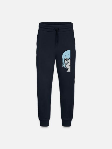 Half sad girl face - Jogging Pants - made by SPREAD - DARK NAVY