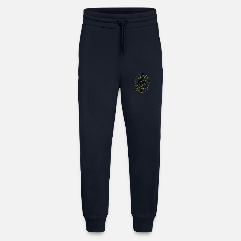 Musical Notes clef icon - Jogging Pants - made by SPREAD  - DARK NAVY