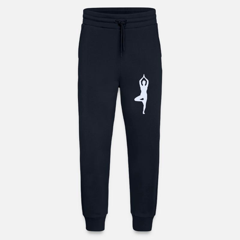Yoga Pose Tree Pose Silhouette - Jogging Pants - made by SPREAD - DARK NAVY