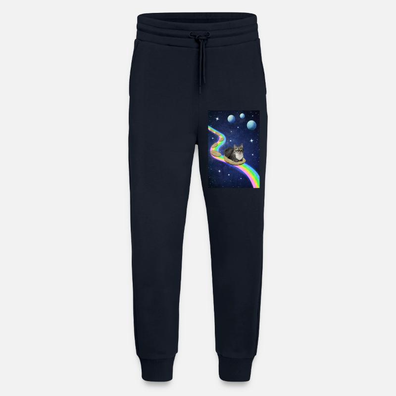 Chat mignon dans l’espace - Pantalon de jogging bio décontracté fabriqué en UE - DARK NAVY