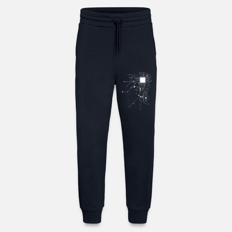 Pirates informatiques cybercriminalité - Pantalon de jogging bio décontracté fabriqué en UE - DARK NAVY