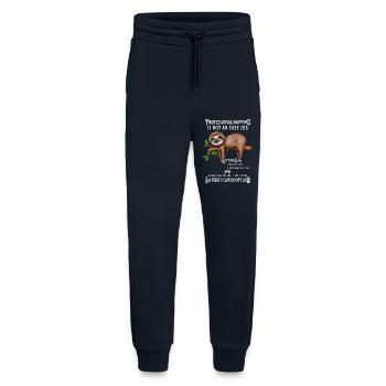 Faultier Witziger Spruch Bürohumor - Jogginghose - made by SPREAD - DARK NAVY - Vorne