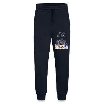 I'm just here for Savasana - Pantalon de jogging bio décontracté fabriqué en UE - DARK NAVY - Devant
