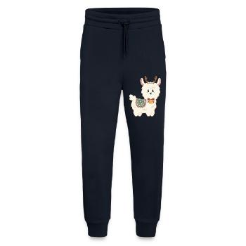 Weißes Alpaka für Weihnachten - Jogginghose - made by SPREAD - DARK NAVY - Vorne