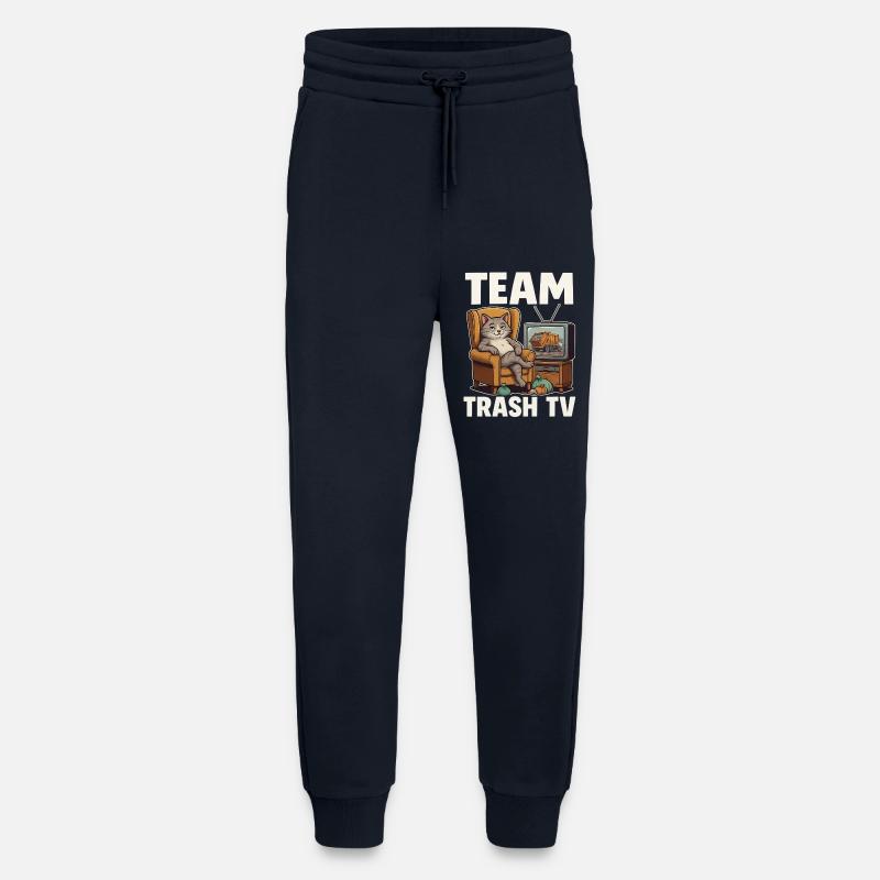 Team Trash TV Katze - Jogginghose - made by SPREAD - DARK NAVY