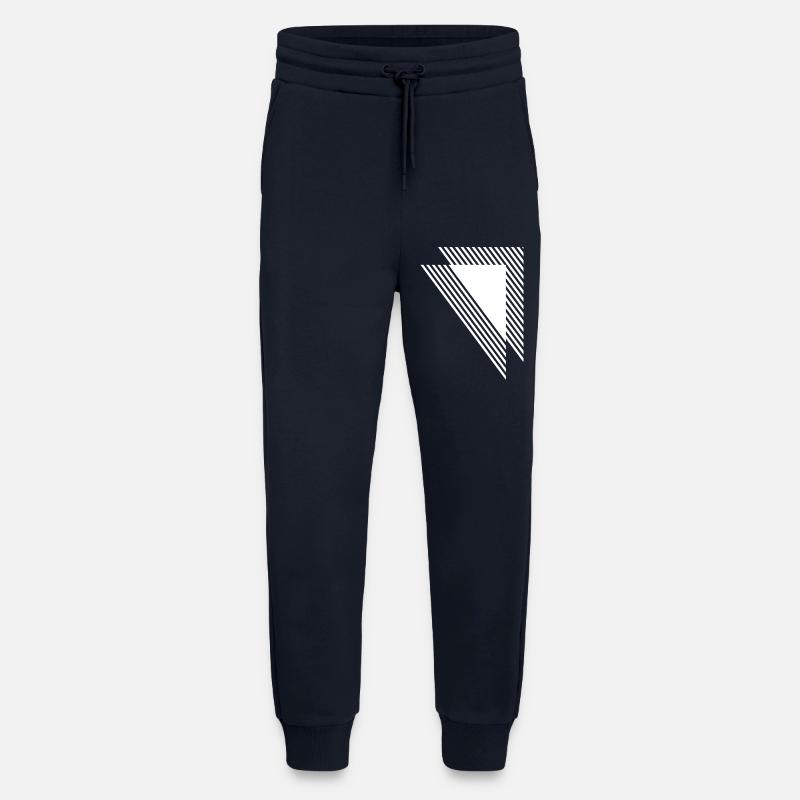 Geometric Triangles Diagonal Monochrome Grid - Jogging Pants - made by SPREAD - DARK NAVY