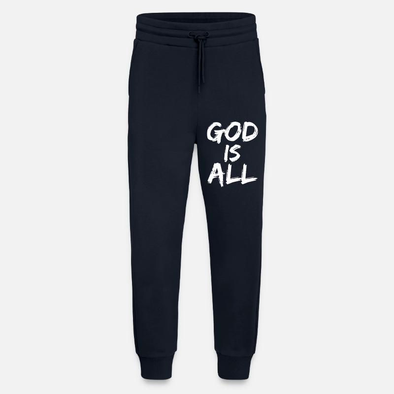 Dieu est tout - Pantalon de jogging bio décontracté fabriqué en UE - DARK NAVY