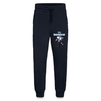 Certified Hairatsmaterial | Lustiger Hai Wortwitz - Jogginghose - made by SPREAD - DARK NAVY - Vorne