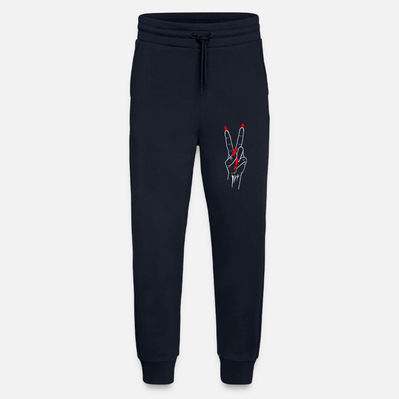 Sieg Frieden Hand Symbol - Jogginghose - made by SPREAD - DARK NAVY