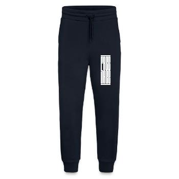 free jazz typography design. Ideal gift for modern - Jogging Pants - made by SPREAD  - DARK NAVY - Front