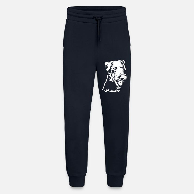 Airedale Terrier Kopf "Black Edition" - Jogginghose - made by SPREAD - DARK NAVY
