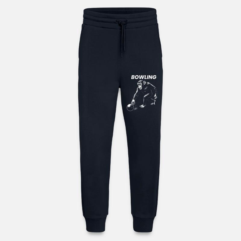 Cadeau Monkey Bowling - Pantalon de jogging bio décontracté fabriqué en UE - DARK NAVY