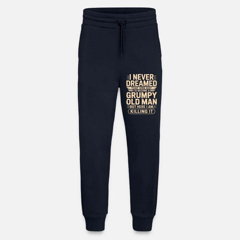 Grumpy Old Man Quote Tee - Jogging Pants - made by SPREAD  - DARK NAVY