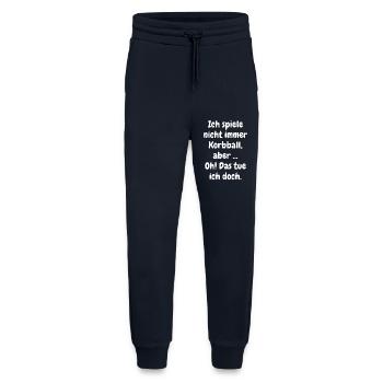 Ich spiele nicht immer Korbball (weiße Schrift) - Jogginghose - made by SPREAD - DARK NAVY - Vorne
