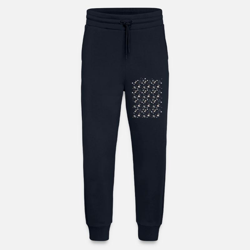 Pastellfarbenes Blumenmuster - Jogginghose - made by SPREAD - DARK NAVY