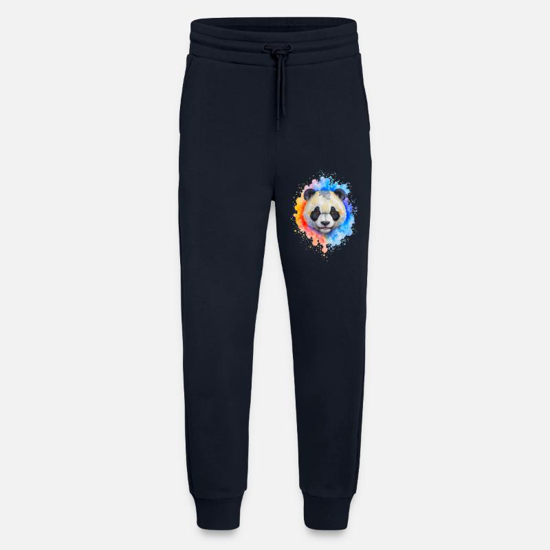 Wasserfarben Panda Splash - Jogginghose - made by SPREAD - DARK NAVY