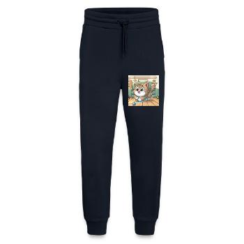 Verspielte Katze im Heim - Jogginghose - made by SPREAD - DARK NAVY - Vorne