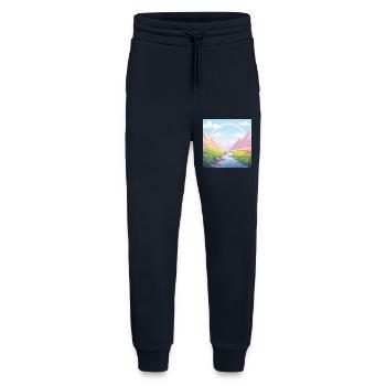 Nature Dream: Rainbow in the Mountains - Jogging Pants - made by SPREAD  - DARK NAVY - Front