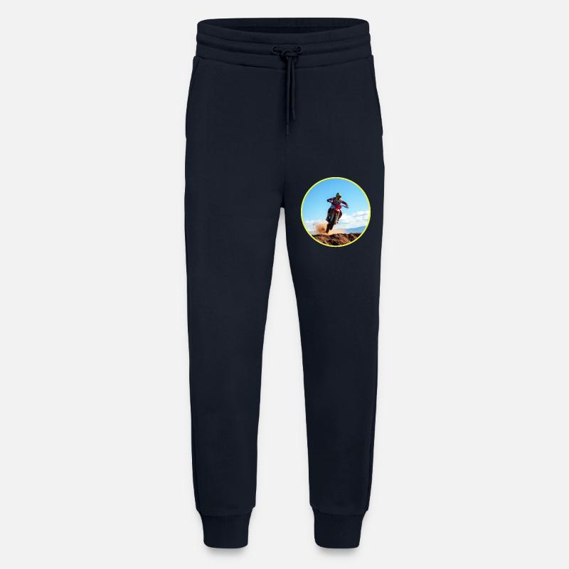 Motocross colour logo - Yellow - Jogging Pants - made by SPREAD  - DARK NAVY