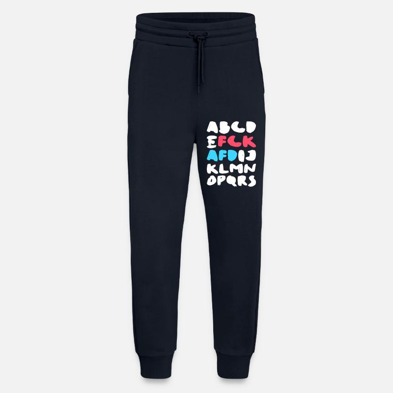 FCK AFD | Conception d’une déclaration politique - Pantalon de jogging bio décontracté fabriqué en UE - DARK NAVY
