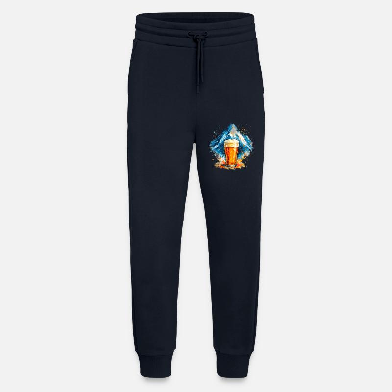 Bier im Berggipfel Aquarell - Jogginghose - made by SPREAD - DARK NAVY