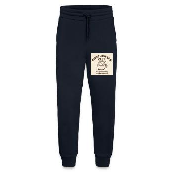 Funny Overthinkers Coffee Brain – Retro Line Art - Jogginghose - made by SPREAD - DARK NAVY - Vorne