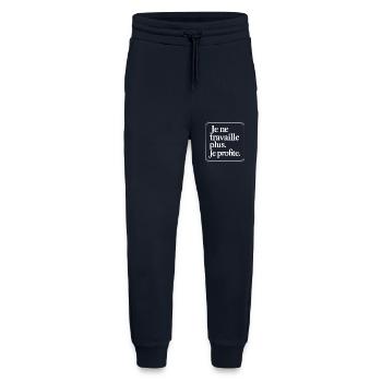 I don't work anymore. I enjoy. - Jogging Pants - made by SPREAD  - DARK NAVY - Front