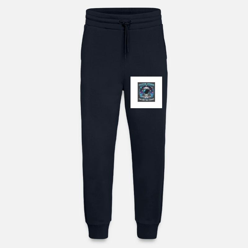 Voyageur Céleste explore le cosmos - Pantalon de jogging bio décontracté fabriqué en UE - DARK NAVY