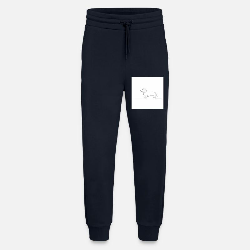 Einlinien-Dackel Illustration - Jogginghose - made by SPREAD - DARK NAVY
