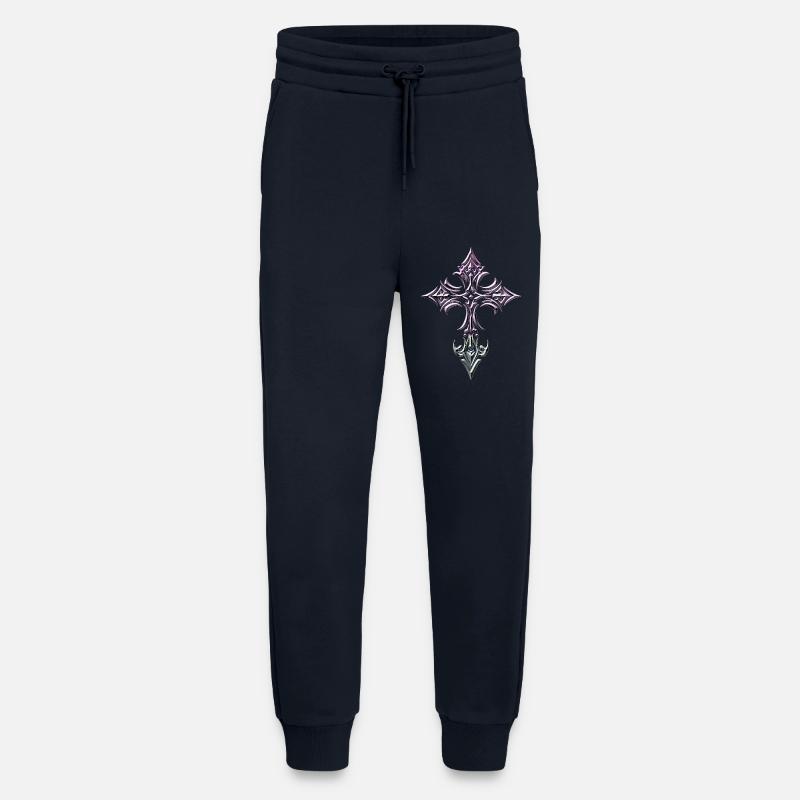 Gradient Gothic Cross - Jogging Pants - made by SPREAD  - DARK NAVY