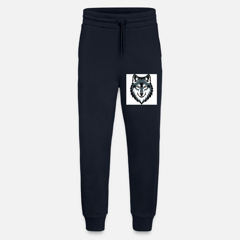 Wolf Graphic Emblem - Jogging Pants - made by SPREAD - DARK NAVY