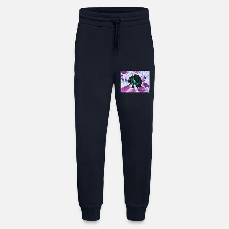 Disposition Hyperflora de Neonblumen - Pantalon de jogging bio décontracté fabriqué en UE - DARK NAVY