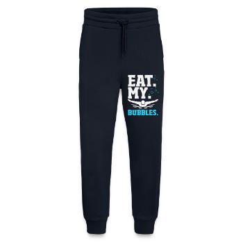 Dictons drôles de nageurs et conception de clubs de natation - Pantalon de jogging bio décontracté fabriqué en UE - DARK NAVY - Devant