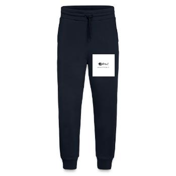 Nana Akoro Ya Oki – Calligraphie Nippon - Pantalon de jogging bio décontracté fabriqué en UE - DARK NAVY - Devant