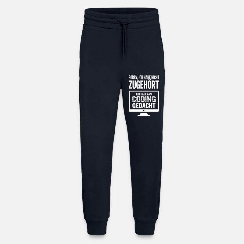 Désolé, je pensais au codage - Pantalon de jogging bio décontracté fabriqué en UE - DARK NAVY