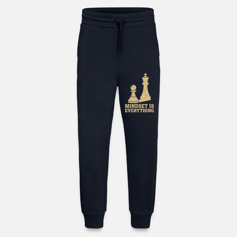 Mindset Is Everything – Chess Strategy Design - Jogging Pants - made by SPREAD  - DARK NAVY