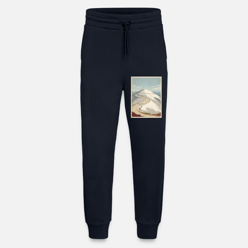 Ventoux Summit Road — Souvenir du cyclisme - Pantalon de jogging bio décontracté fabriqué en UE - DARK NAVY