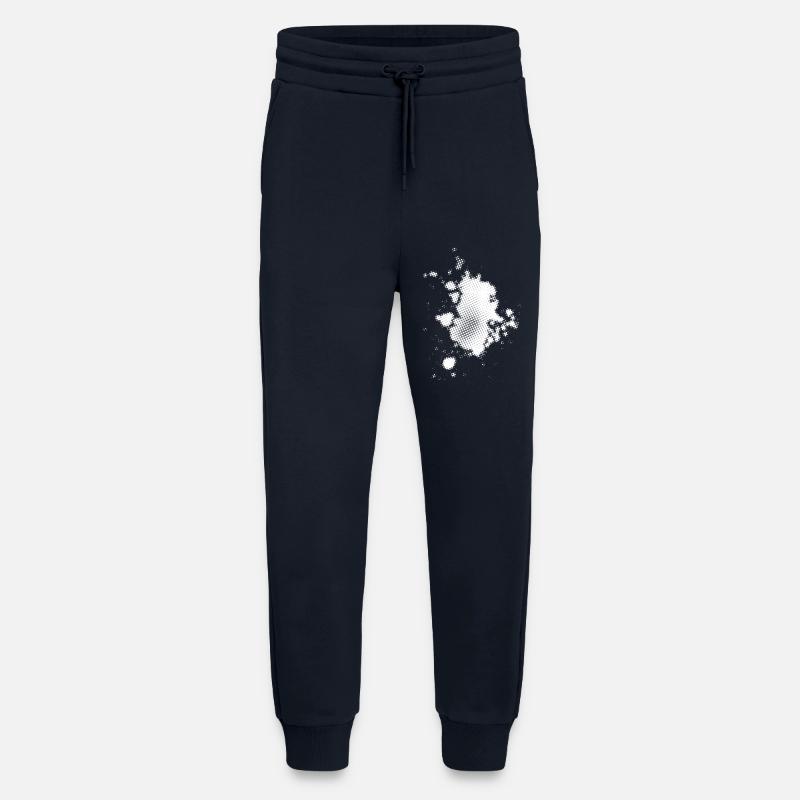 Flash, Dots Background Asymmetrical | rasterized - Jogging Pants - made by SPREAD  - DARK NAVY