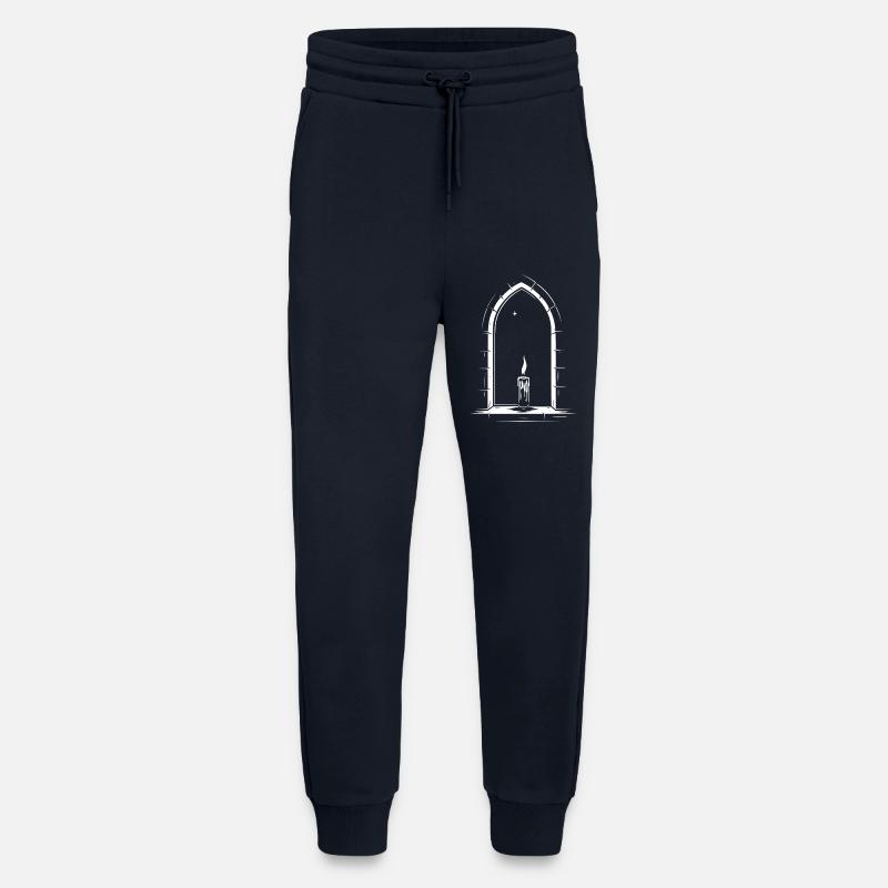 Imbolc candle in the window - Jogging Pants - made by SPREAD  - DARK NAVY