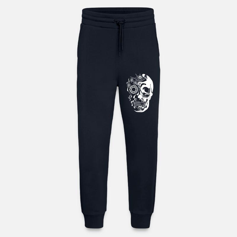 Totenkopf Weiß - Jogginghose - made by SPREAD - DARK NAVY