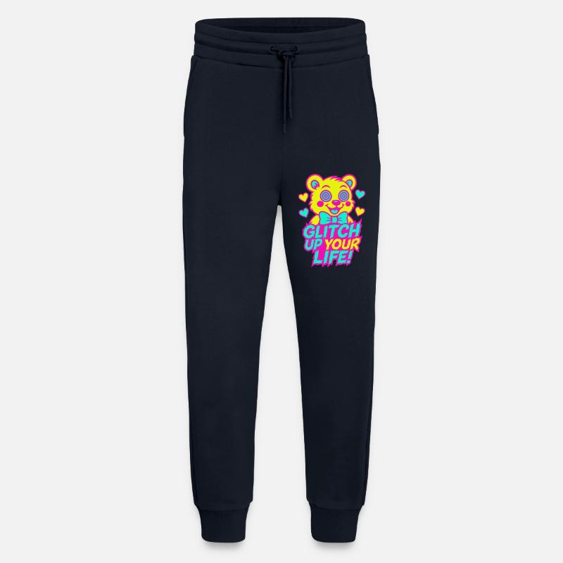 Glitch Up your Life! Motif 2 - Jogging Pants - made by SPREAD  - DARK NAVY