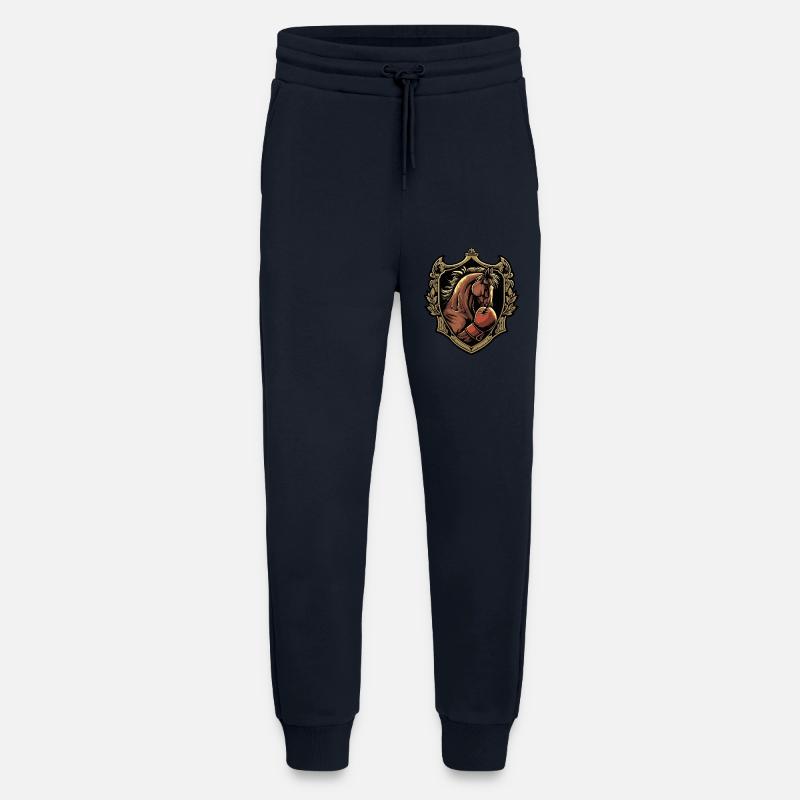 Cheval Boxer MMA Logo - Pantalon de jogging bio décontracté fabriqué en UE - DARK NAVY