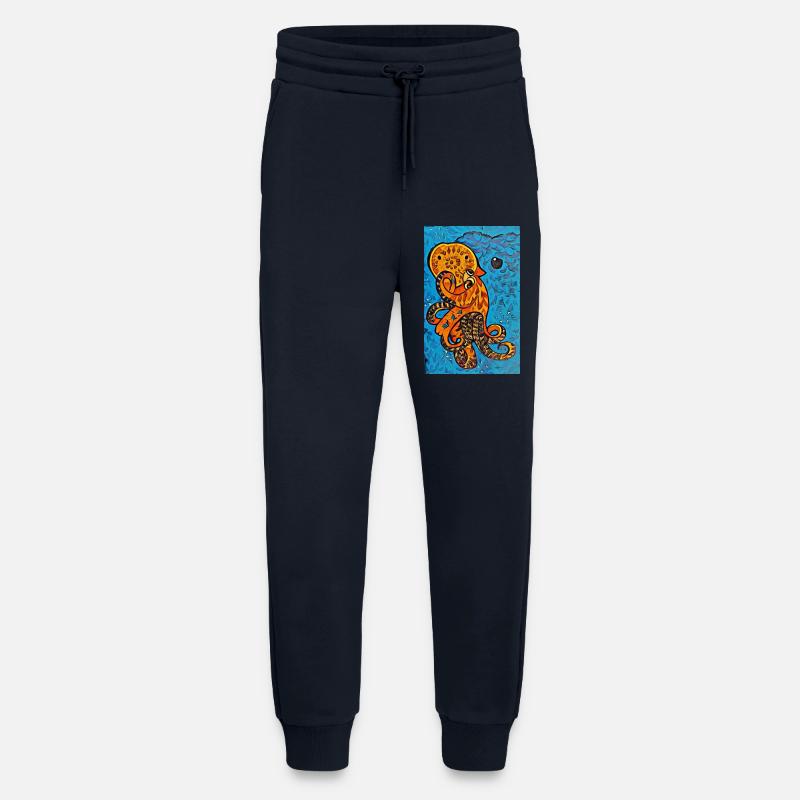 Krake, selbst gezeichnet - Jogginghose - made by SPREAD - DARK NAVY